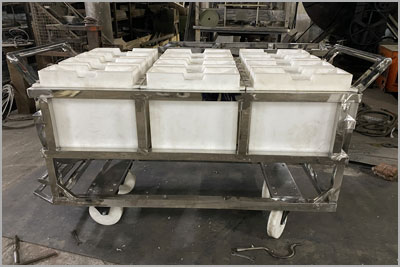 SS Trolley for Bread Crumbs Manufacturers Exporters in India Punjab Ludhiana